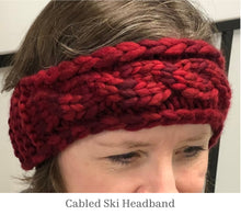 Load image into Gallery viewer, Image of Cabled Headband in a super bulky yarn