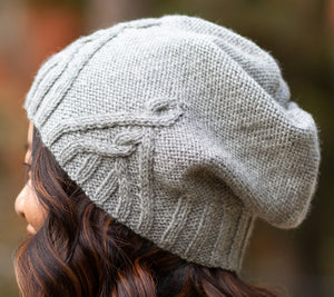 The Geneva Hat, with lovely cabled detail at the brim.