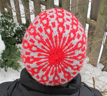 Load image into Gallery viewer, The Mod Squad Hat, by Kate Atherley, is an excellent example of slip stitch colourwork.