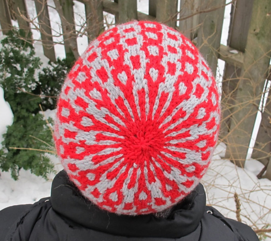 The Mod Squad Hat, by Kate Atherley, is an excellent example of slip stitch colourwork.