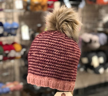 Load image into Gallery viewer, A one row stripe hat. New pattern by Barb Barone.