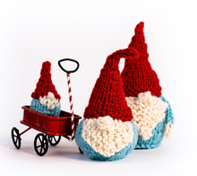 Load image into Gallery viewer, Three knitted gnomes, including Gnoah