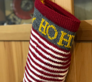 A closeup of an RCY Epic Christmas Stocking