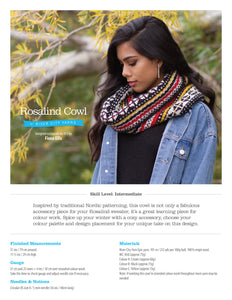 The cover page of the Rosalind Cowl pattern