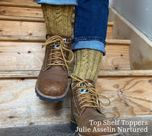 Load image into Gallery viewer, Our Top Shelf (Boot) Toppers, knit up in Julie Asselin Nurtured. Warm, cozy, natural.
