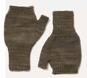 A pair of fingerless mittens