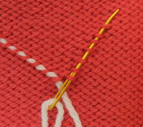 Finishing skill: weaving the ends with a needle